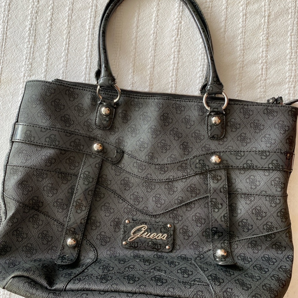 Guess Black Tote Style Bag